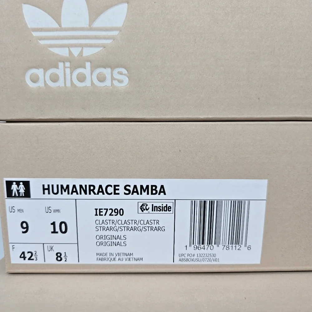New adidas Pharrell x Samba Human Race 'Terracotta' Men's Shoes Size 9